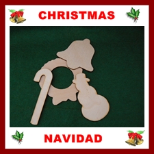 Plantillas de madera de formas de navidad